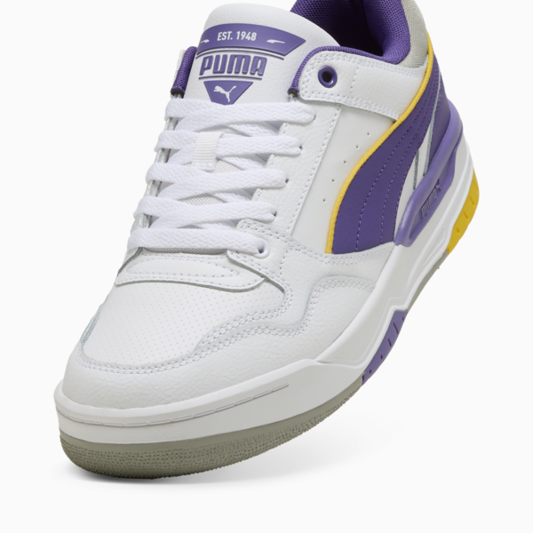 Rebound Retro Sneakers Unisex, PUMA White-Team Violet-Yellow Sizzle, large-MEX