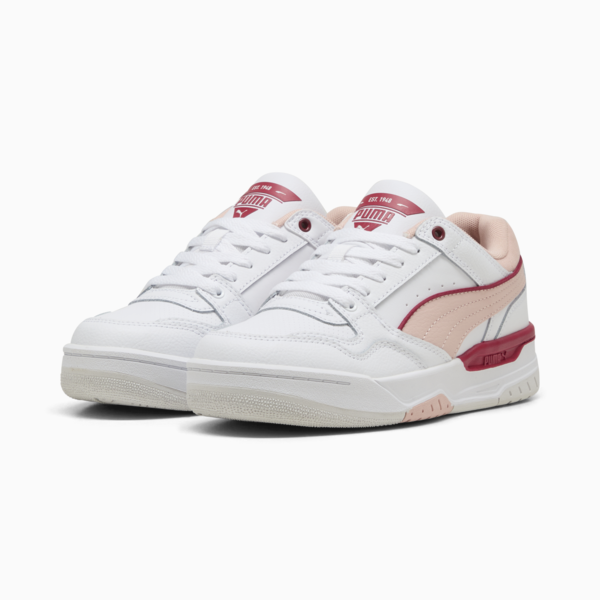 Rebound Retro Sneakers Unisex, PUMA White-Rose Quartz-Feather Gray, large-MEX