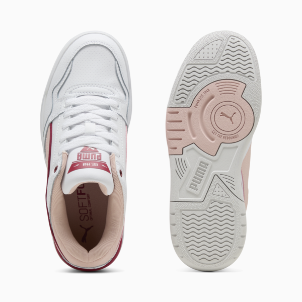 Rebound Retro Sneakers Unisex, PUMA White-Rose Quartz-Feather Gray, large-MEX