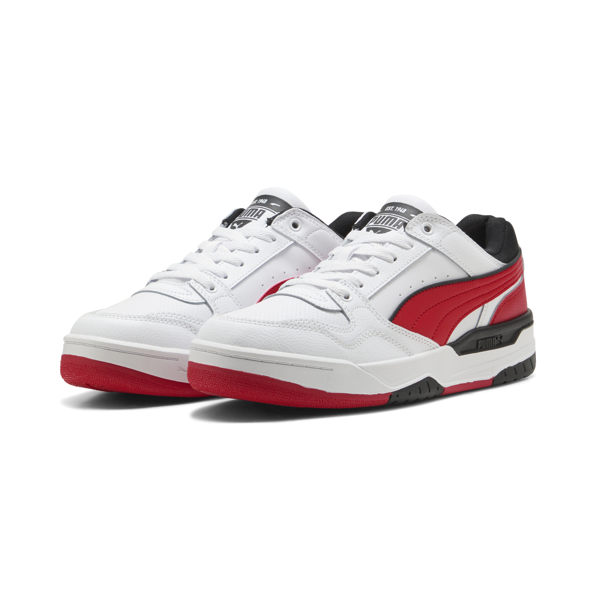PUMA Rebound Retro sneakers unisex, Zwart/Rood/Wit, Maat 47 thumbnail 6