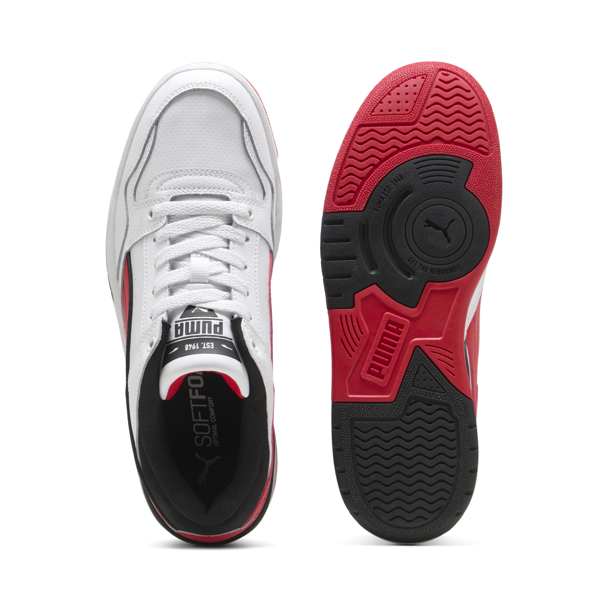 PUMA Rebound Retro sneakers unisex, Zwart/Rood/Wit, Maat 47 thumbnail 4