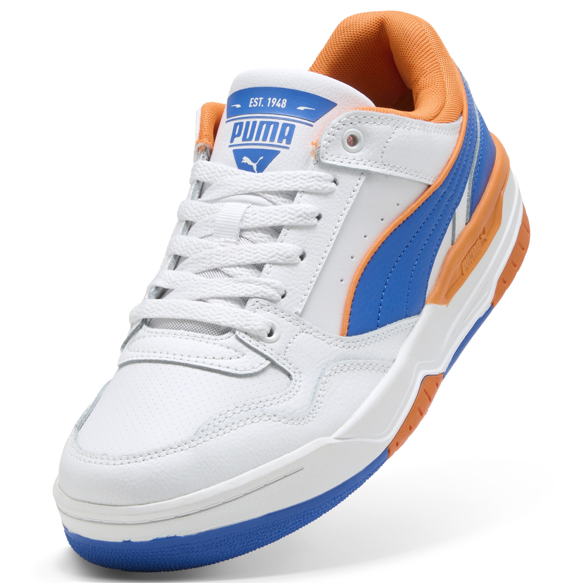 PUMA Rebound Retro sneakers unisex, Blauw/Wit/Oranje, Maat 45 thumbnail 2