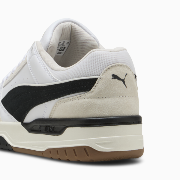 Rebound Retro Sneakers Unisex, PUMA White-PUMA Black-Feather Gray, large-MEX