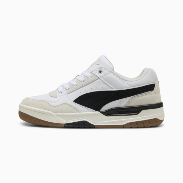 Rebound Retro Sneakers Unisex, PUMA White-PUMA Black-Feather Gray, large-MEX