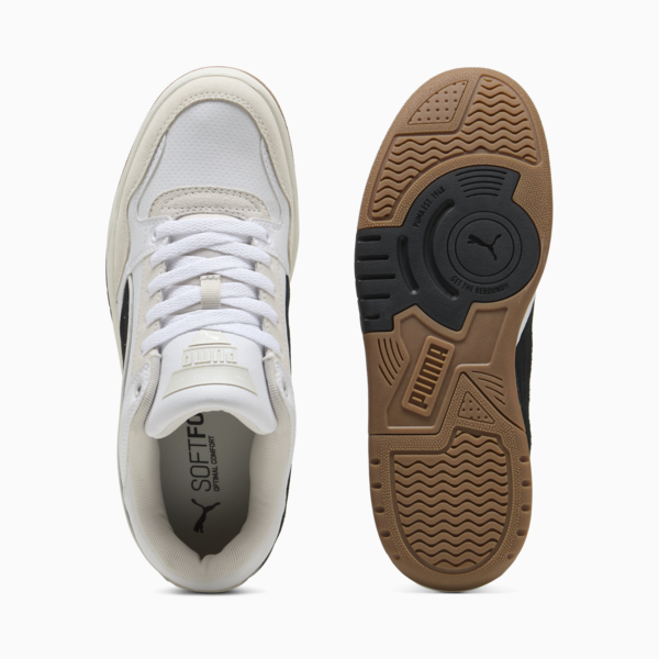 Rebound Retro Sneakers Unisex, PUMA White-PUMA Black-Feather Gray, large-MEX