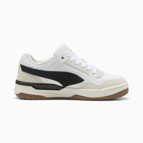 Rebound Retro Sneakers Unisex, PUMA White-PUMA Black-Feather Gray, large-MEX