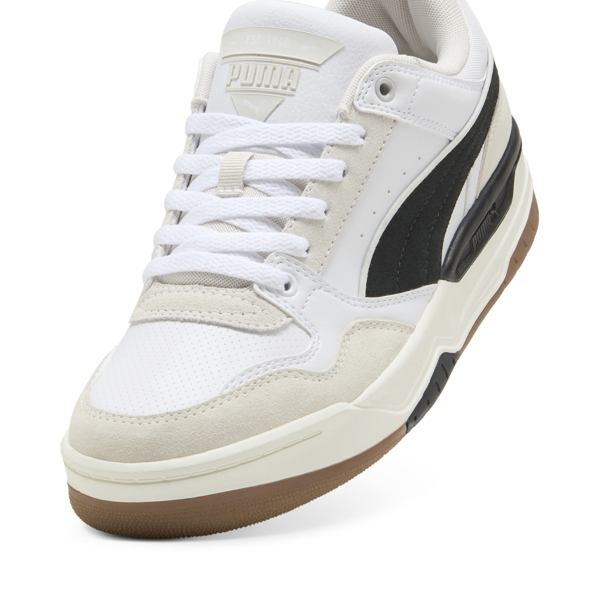 PUMA Rebound Retro sneakers unisex voor Heren, Wit/Zwart/Grijs