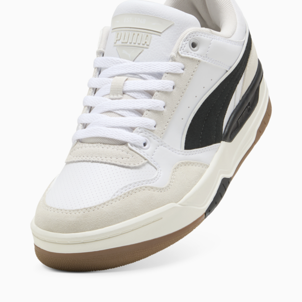 Rebound Retro Sneakers Unisex, PUMA White-PUMA Black-Feather Gray, large-MEX