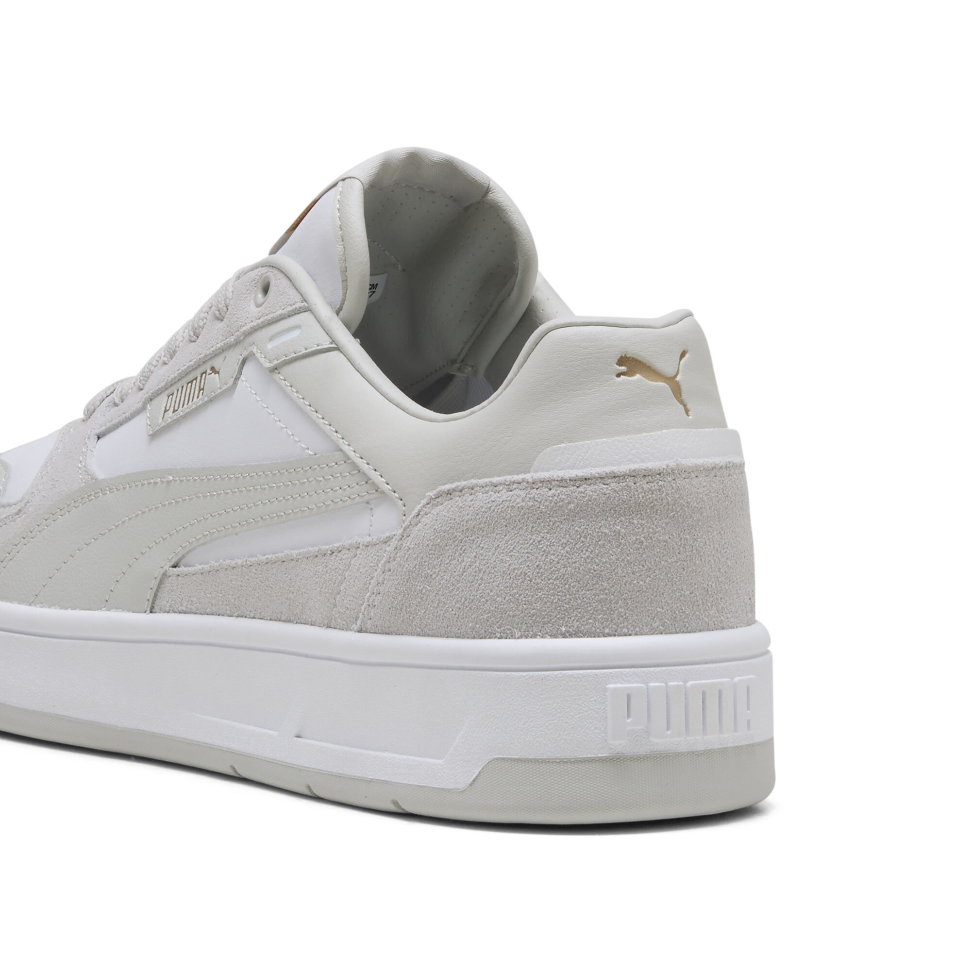 PUMA Court Classic Suede sneakers uniseks, Grijs/Wit/Goud, Maat 37 thumbnail 5