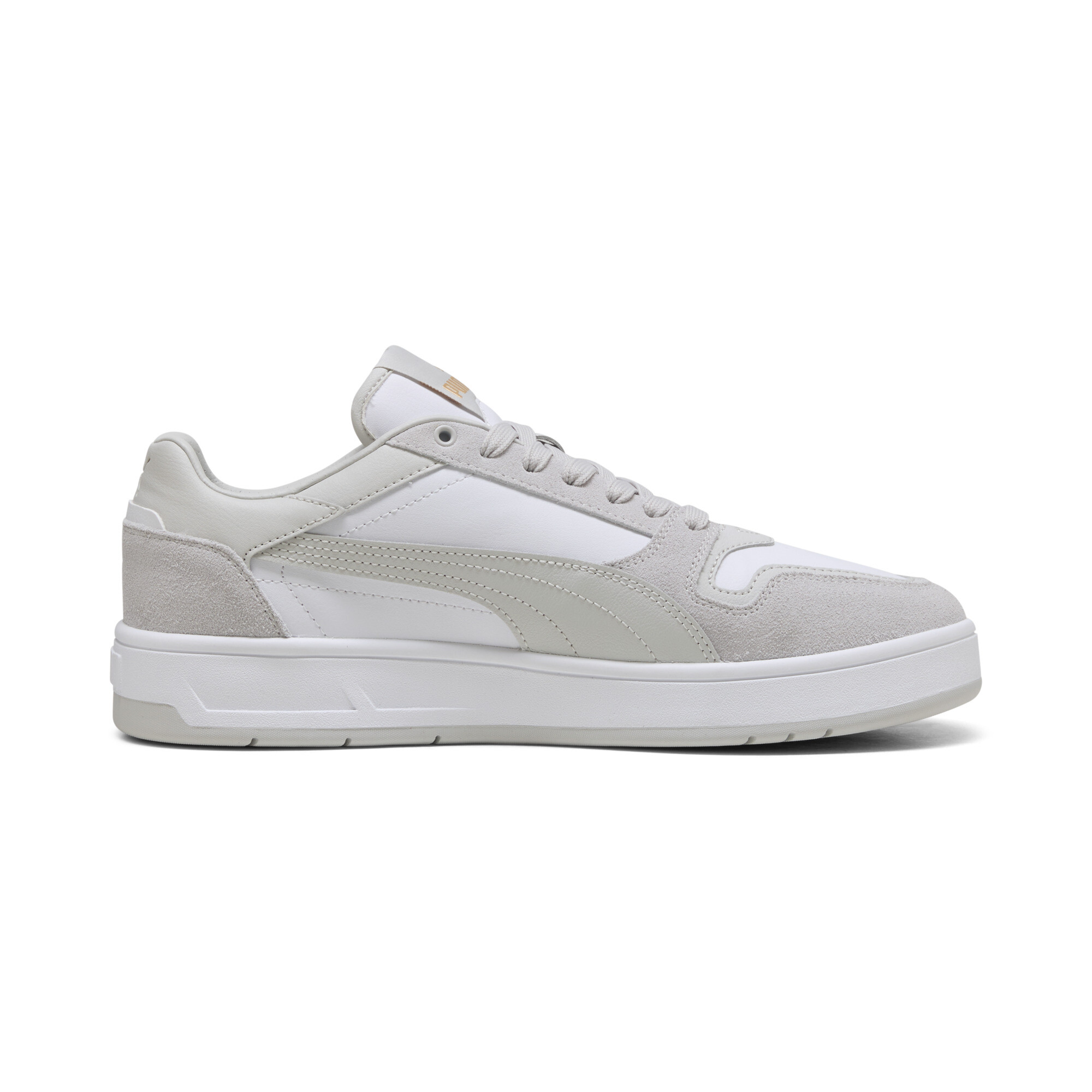 PUMA Court Classic Suede sneakers uniseks, Grijs/Wit/Goud, Maat 37 thumbnail 3