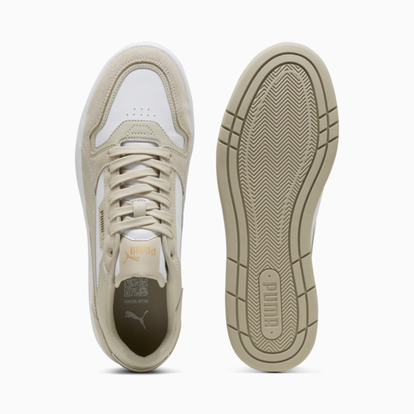 Court Classic Suede Sneakers Unisex, PUMA White-Desert Dust-PUMA Gold, large-ZAF