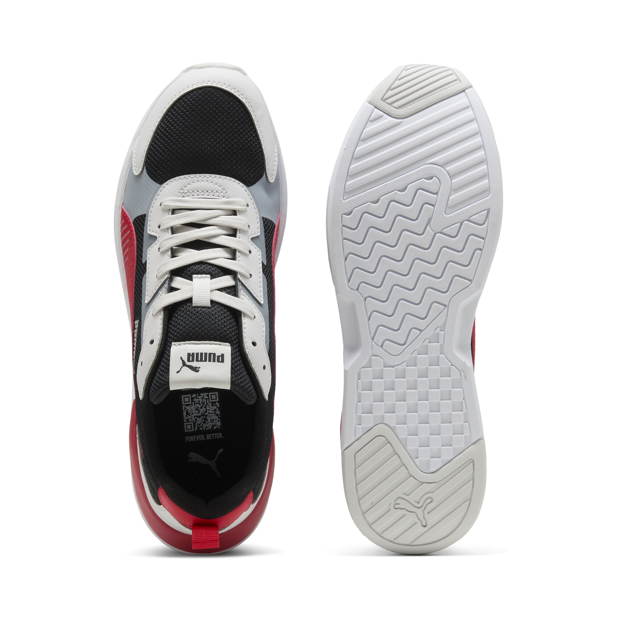 PUMA X-Ray 3 sneakers uniseks, Zwart/Grijs/Rood, Maat 37 thumbnail 4