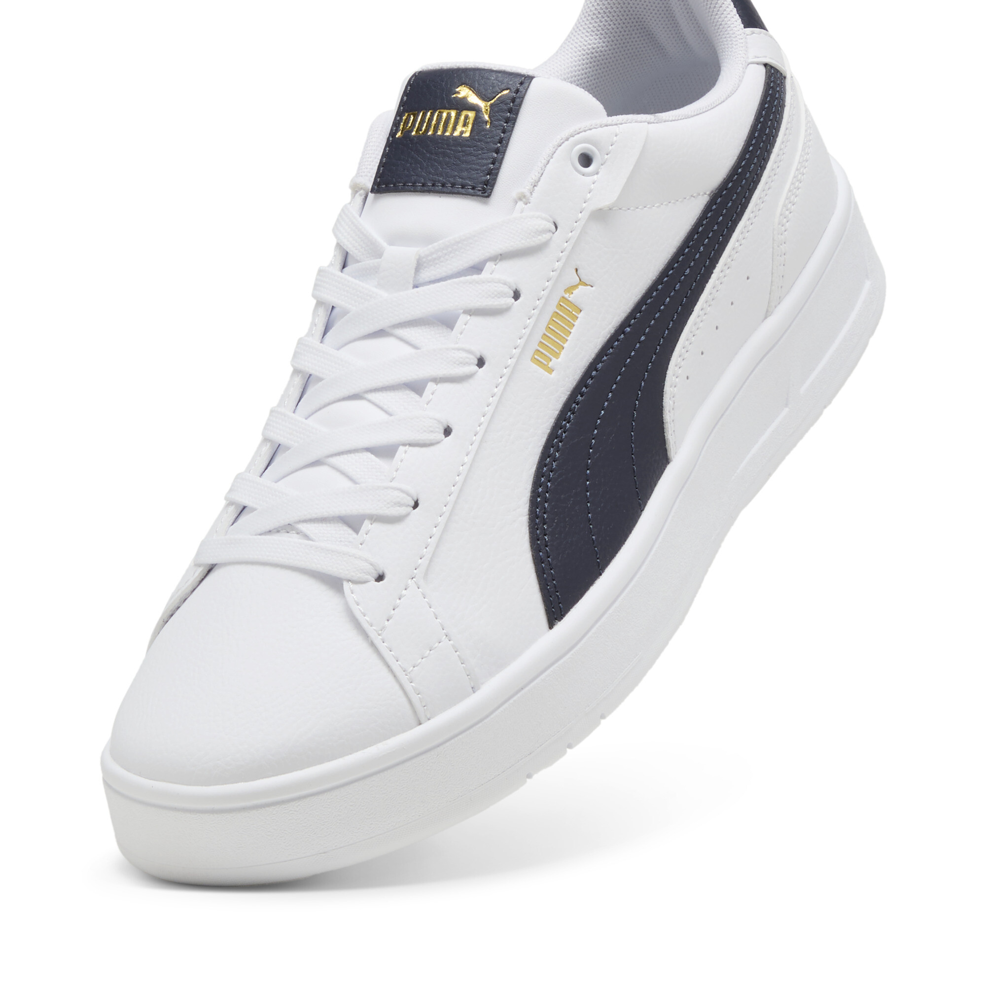 Court Classico sneakers unisex, Blauw/Wit/Goud, Maat 44,5 | PUMA