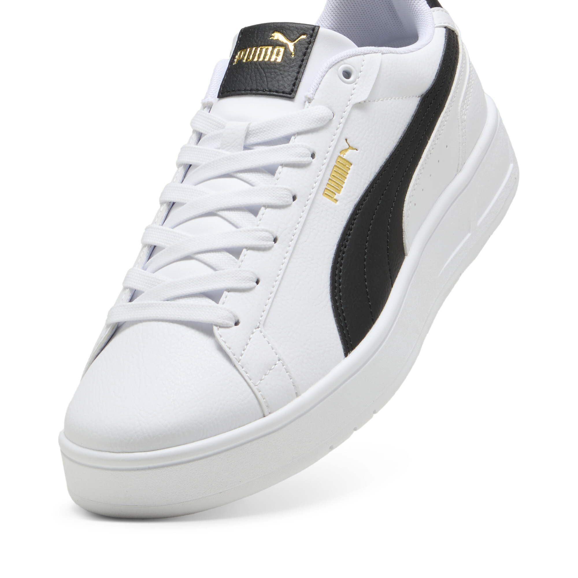 Court Classico sneakers unisex, Zwart/Wit/Goud, Maat 38,5 | PUMA