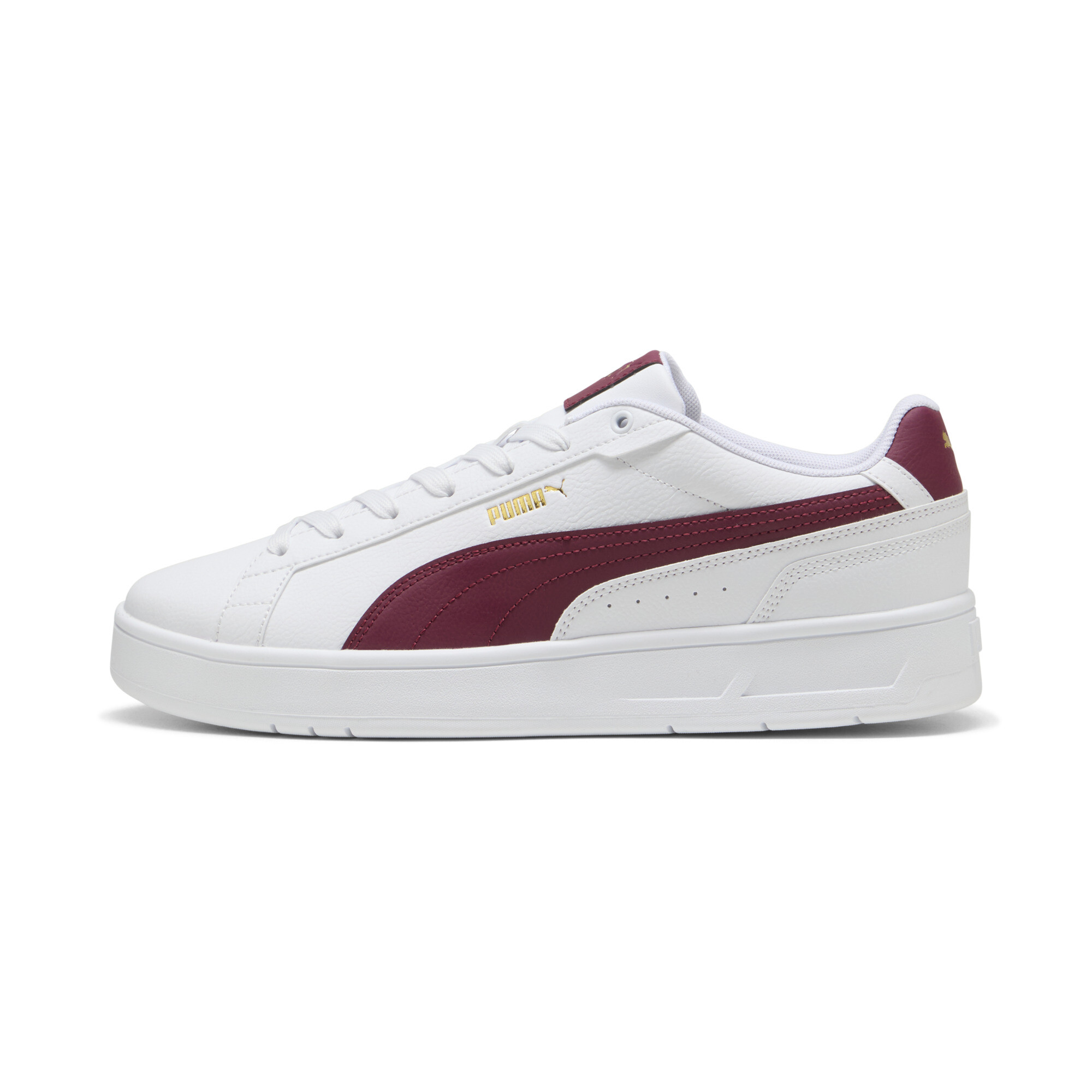 Puma Court Classico Sneakers Unisex Schuhe | White/Regal Red/Gold | Größe: 45