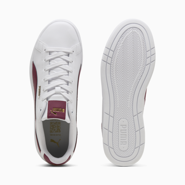 Court Classico Sneakers Unisex, PUMA White-Team Regal Red-PUMA Gold, large-ZAF