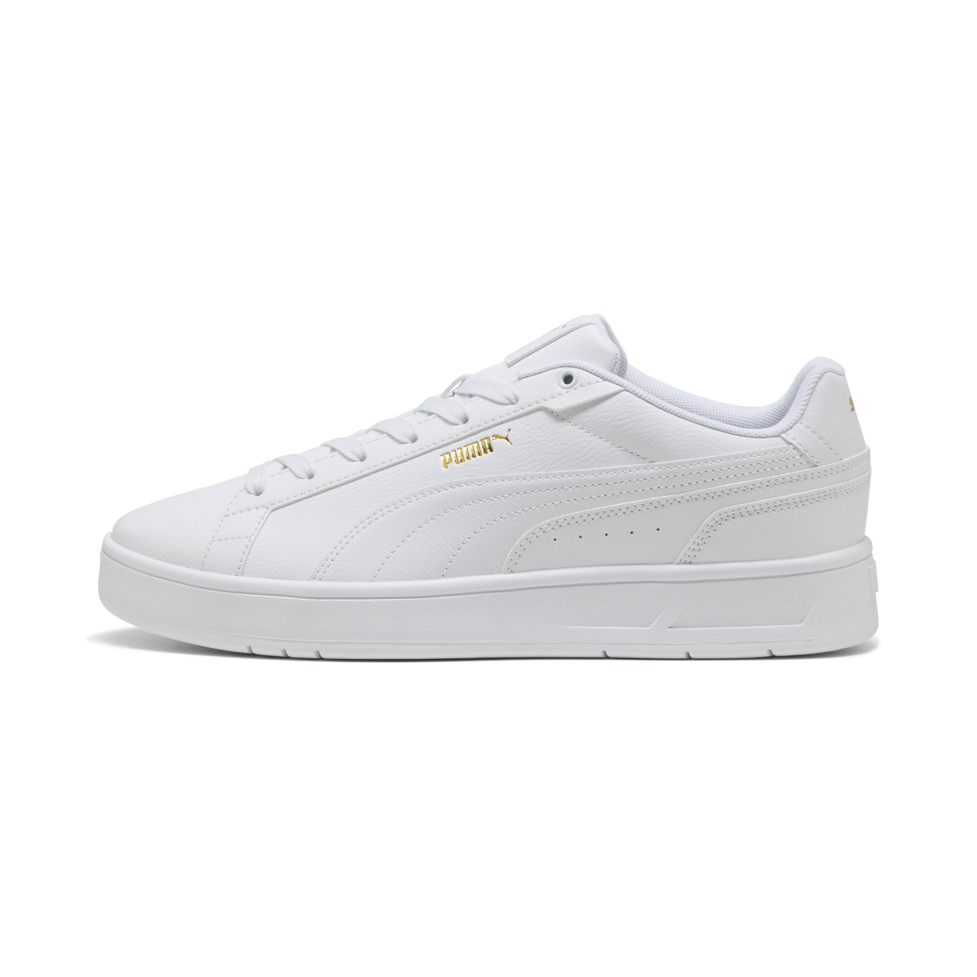 Puma Court Classico Sneakers Unisex Schuhe | White/Gold | Größe: 41