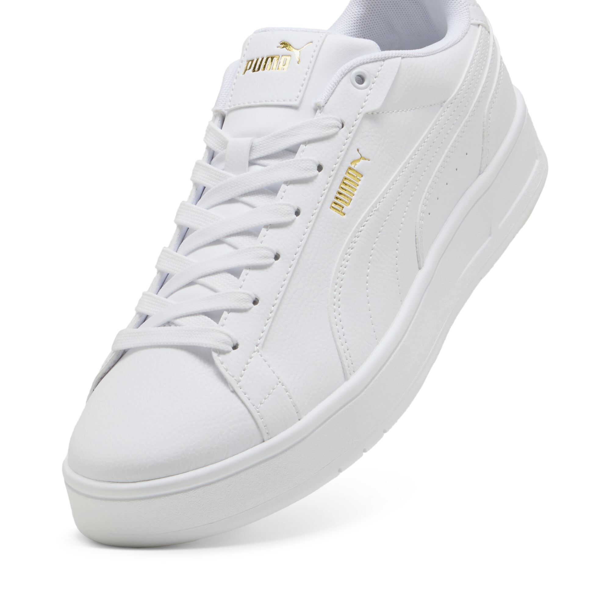 Court Classico sneakers unisex, Wit/Goud, Maat 40,5 | PUMA