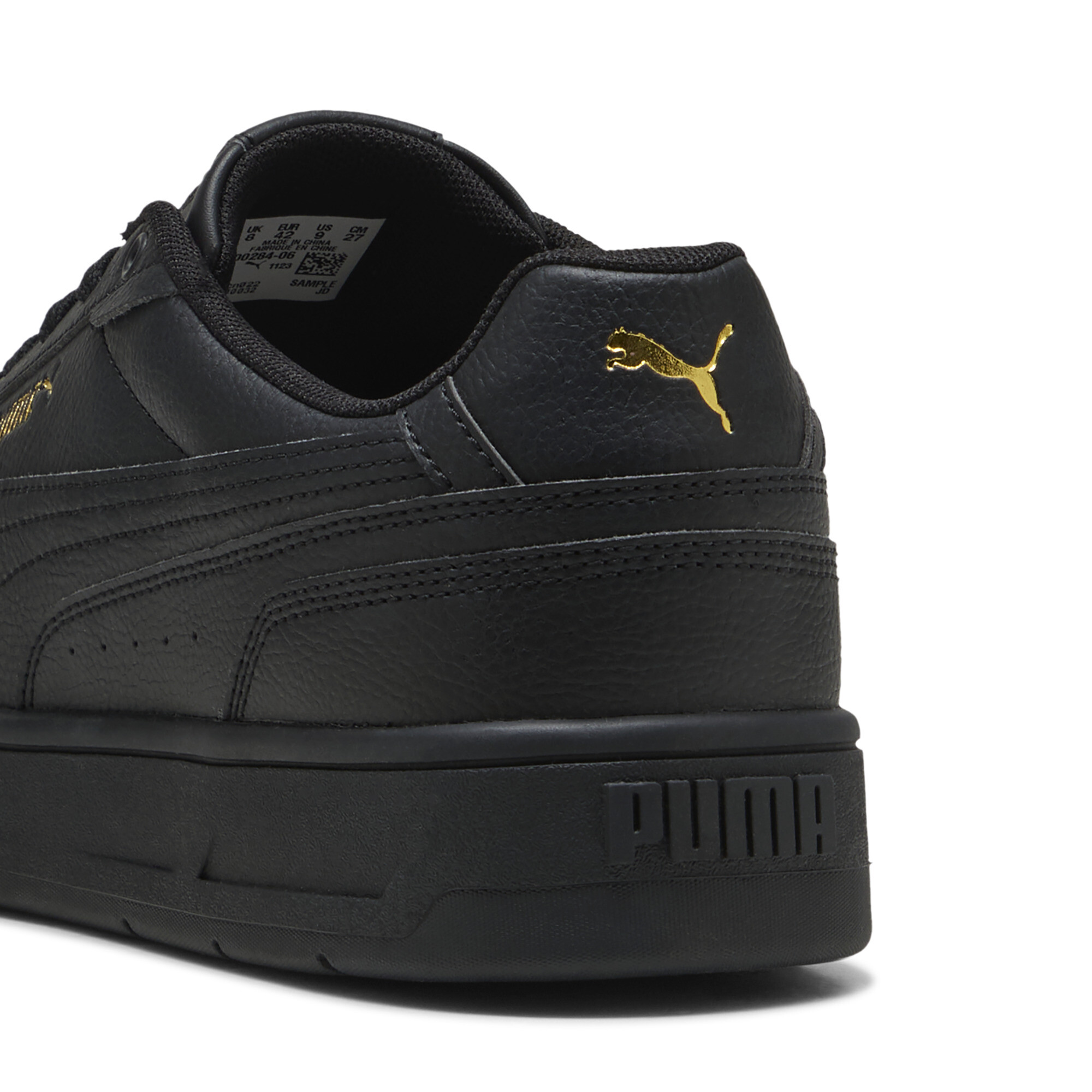 PUMA Court Classico sneakers unisex, Zwart/Goud, Maat 37 thumbnail 5