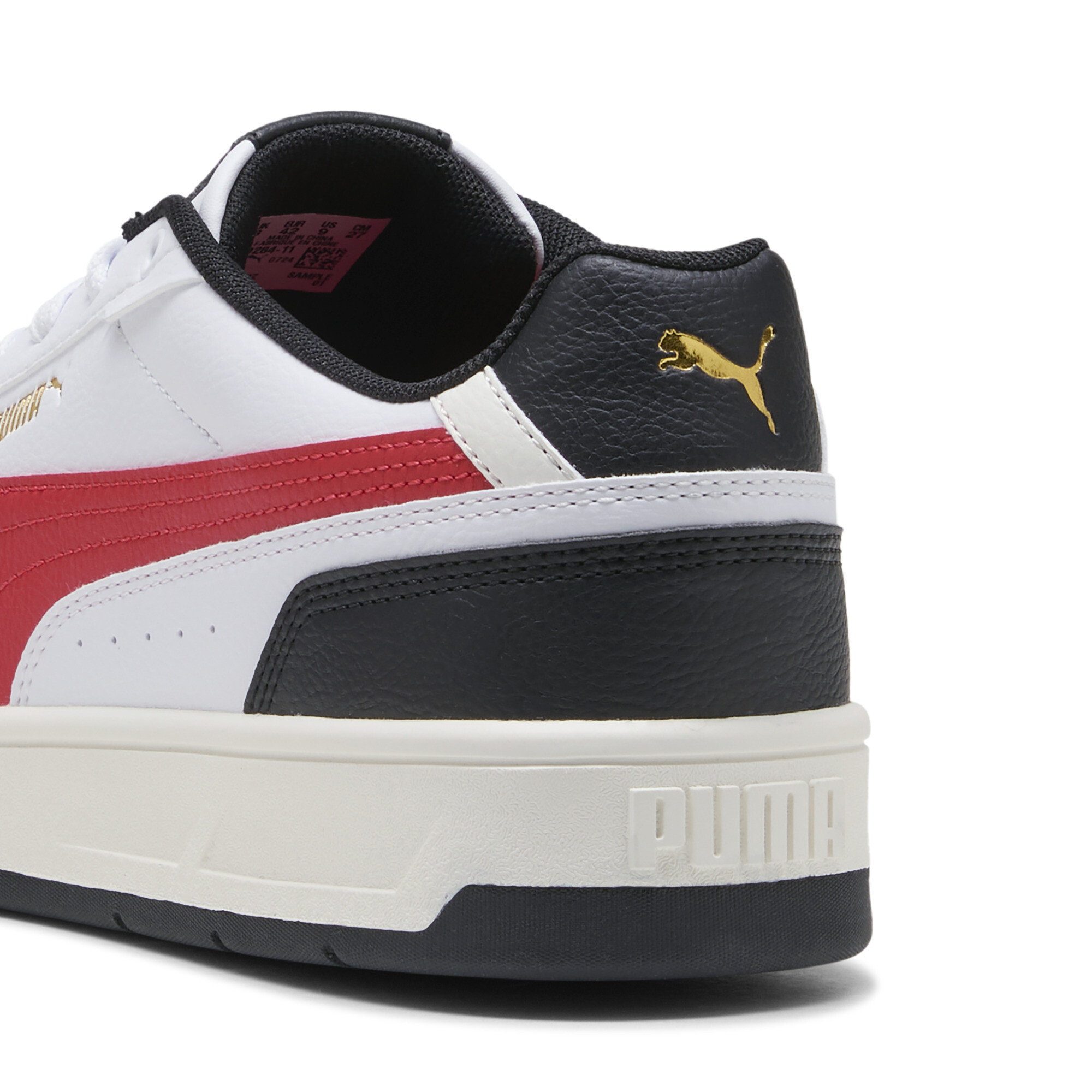 PUMA Court Classico sneakers unisex, Zwart/Rood/Wit, Maat 44,5 thumbnail 5