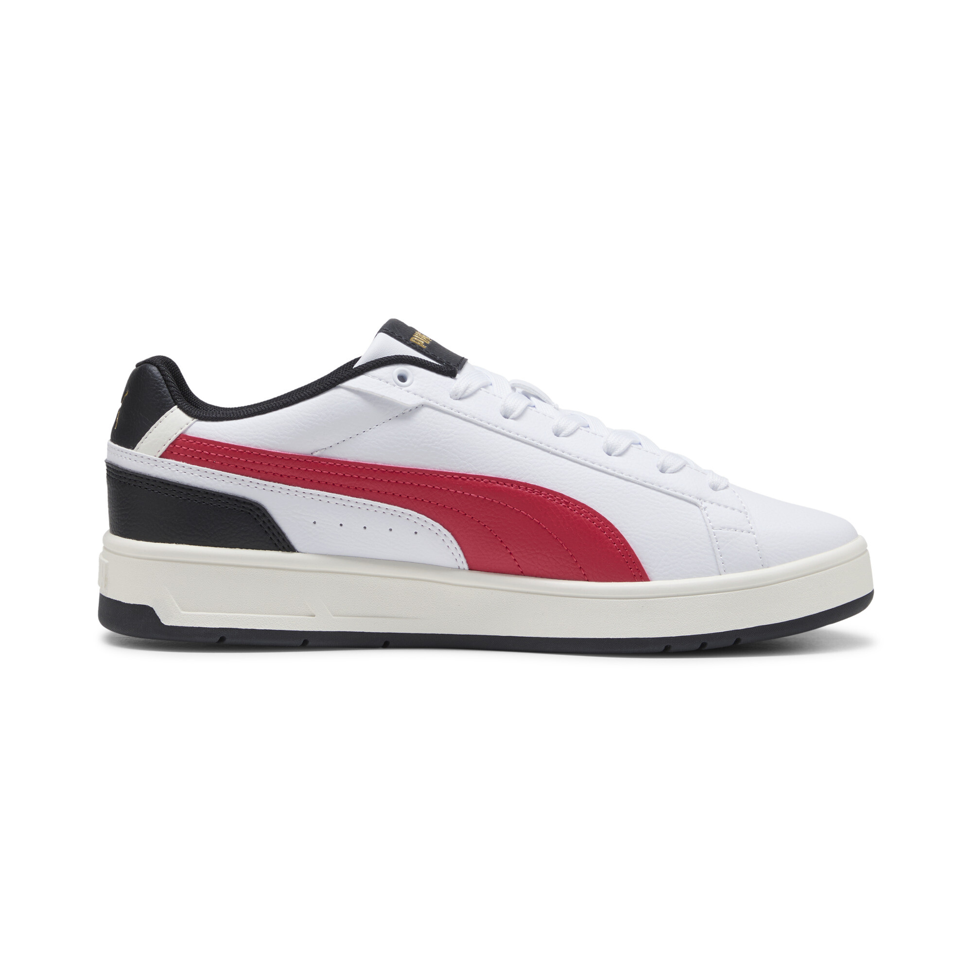 PUMA Court Classico sneakers unisex, Zwart/Rood/Wit, Maat 44,5 thumbnail 3