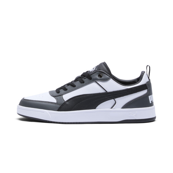 Puma Dribble Sneakers In White- Black-shadow Gray