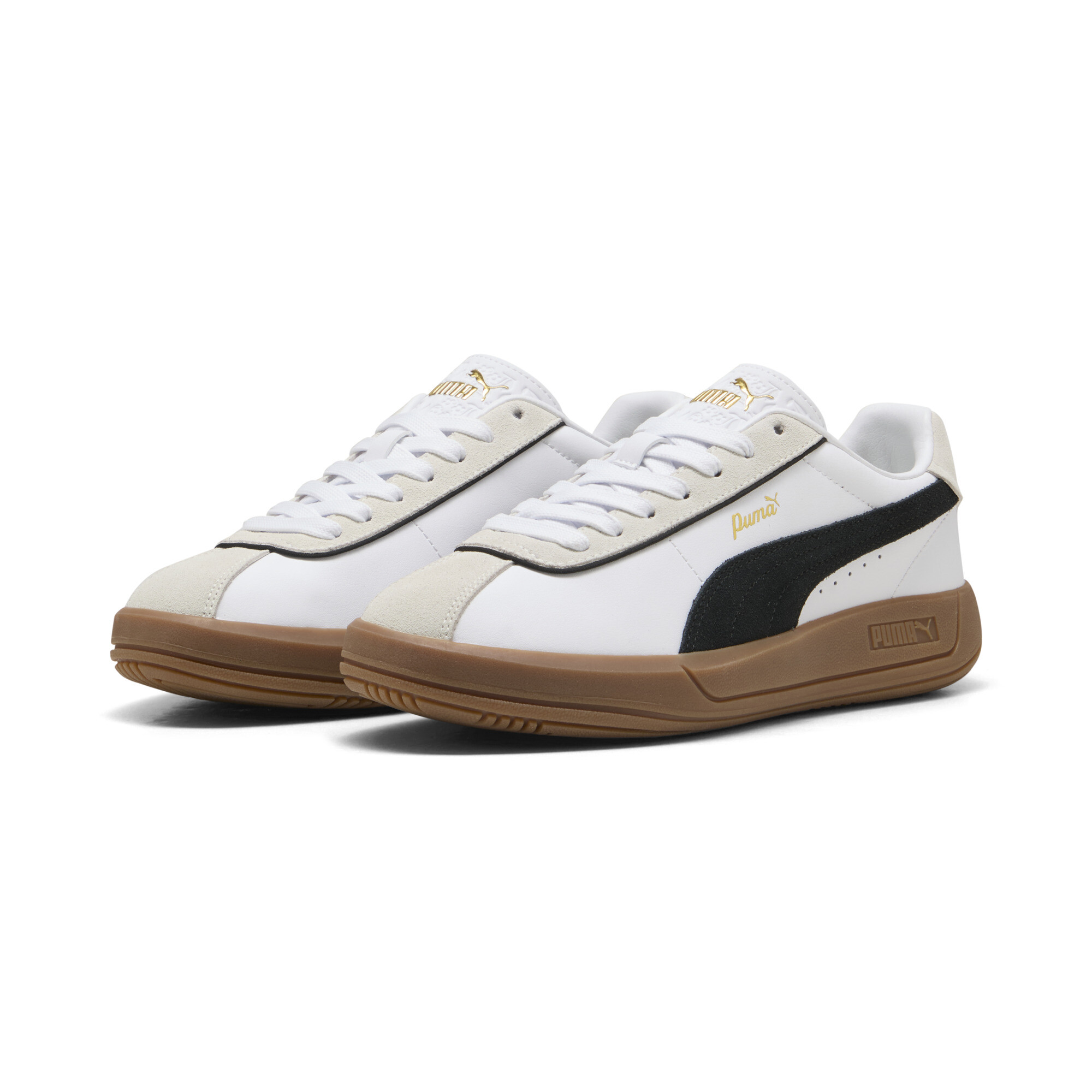 PUMA Club Klassika sneakers voor Dames, Zwart/Wit, Maat 38 thumbnail 6