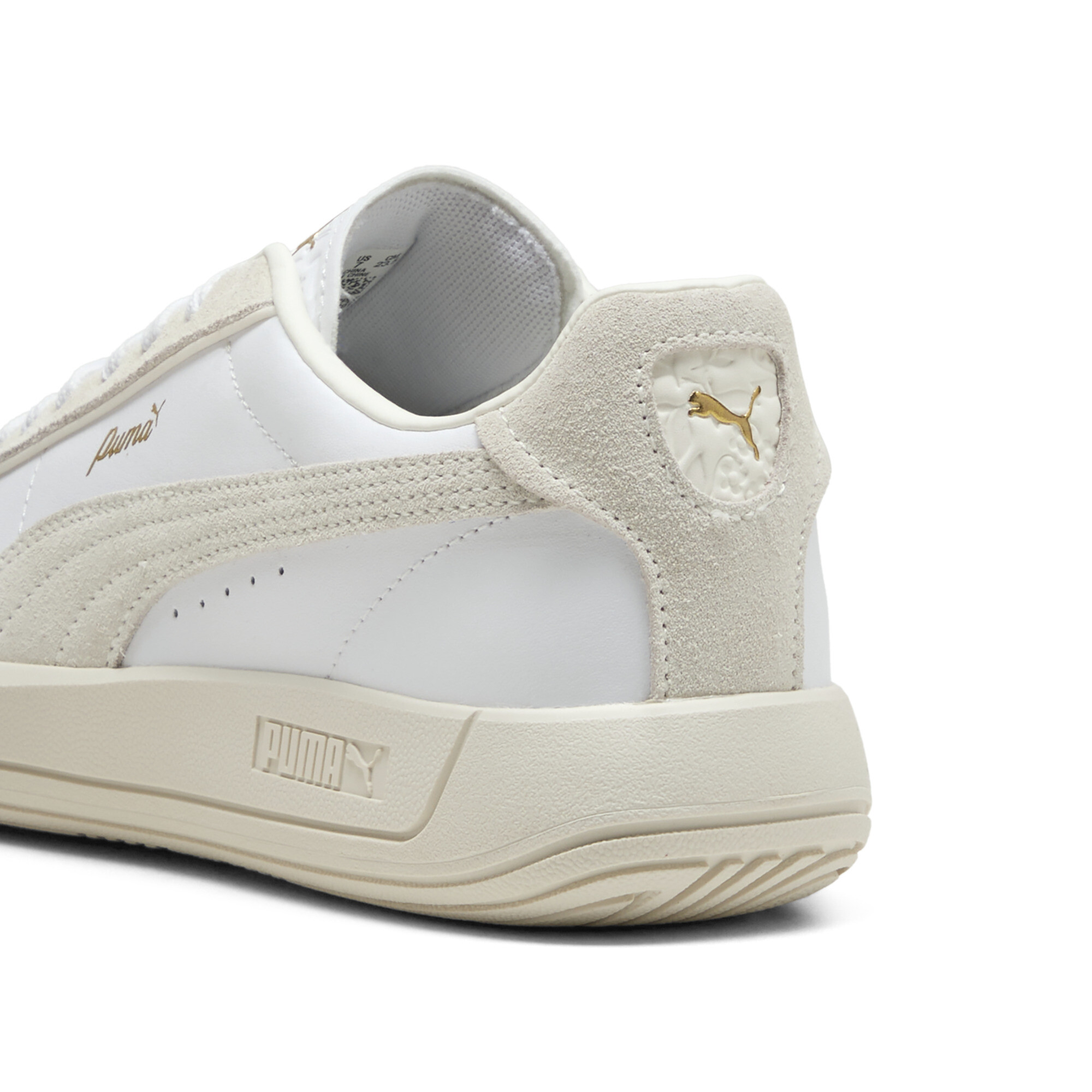 PUMA Club Klassika sneakers voor Dames, Wit/Goud, Maat 37 thumbnail 5