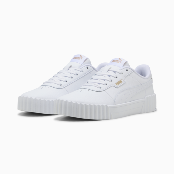 Carina 3.0 Sneakers Women, PUMA White-PUMA Gold, large-ZAF