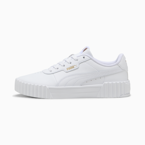 Carina 3.0 Sneakers Women, PUMA White-PUMA Gold, large-ZAF