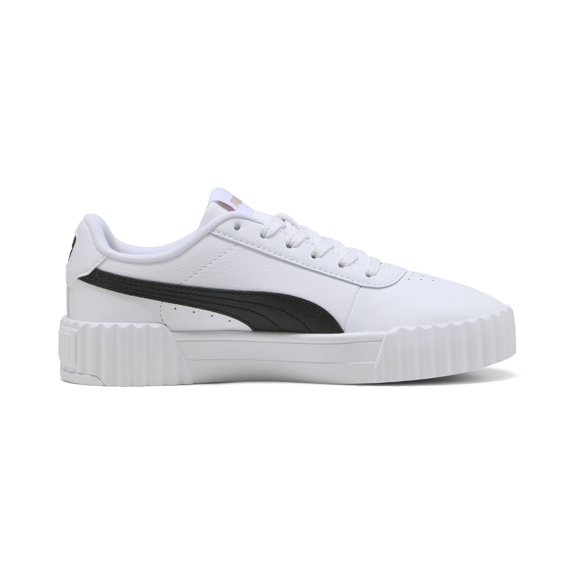 PUMA Carina 3.0 sneakers voor Dames, Zwart/Wit/Goud, Maat 42 thumbnail 3