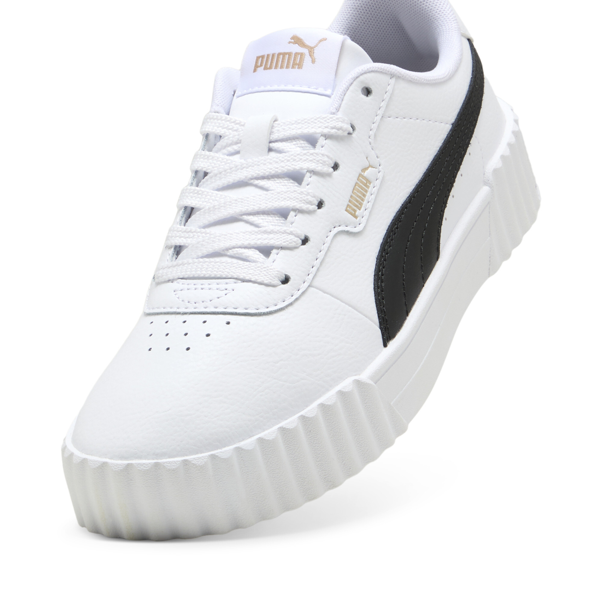 PUMA Carina 3.0 Dames Sneakers - PUMA White-PUMA Black-PUMA Gold
