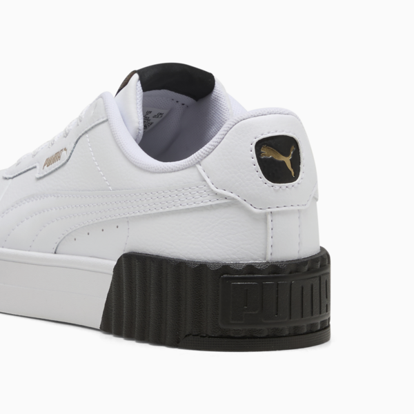 Zapatillas Carina 3.0 para mujer, PUMA White-PUMA Gold-PUMA Black, large-ARG
