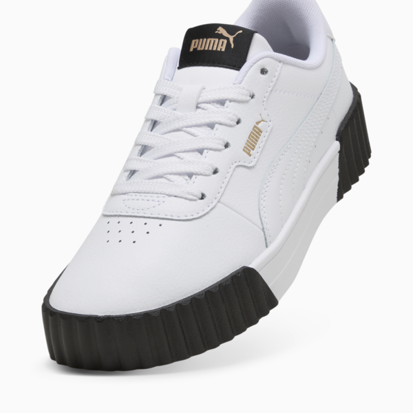 Zapatillas Carina 3.0 para mujer, PUMA White-PUMA Gold-PUMA Black, large-ARG