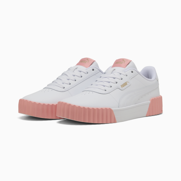 Carina 3.0 Sneakers Women, PUMA White-Pink Fruit-PUMA Gold, large-MEX
