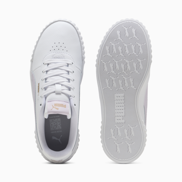 Zapatillas Carina 3.0 para mujer, PUMA White-Lilac Frost-PUMA Gold, large-ARG
