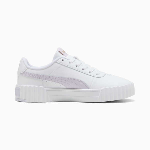 Zapatillas Carina 3.0 para mujer, PUMA White-Lilac Frost-PUMA Gold, large-ARG
