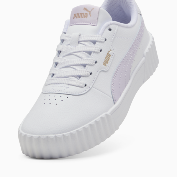 Zapatillas Carina 3.0 para mujer, PUMA White-Lilac Frost-PUMA Gold, large-ARG