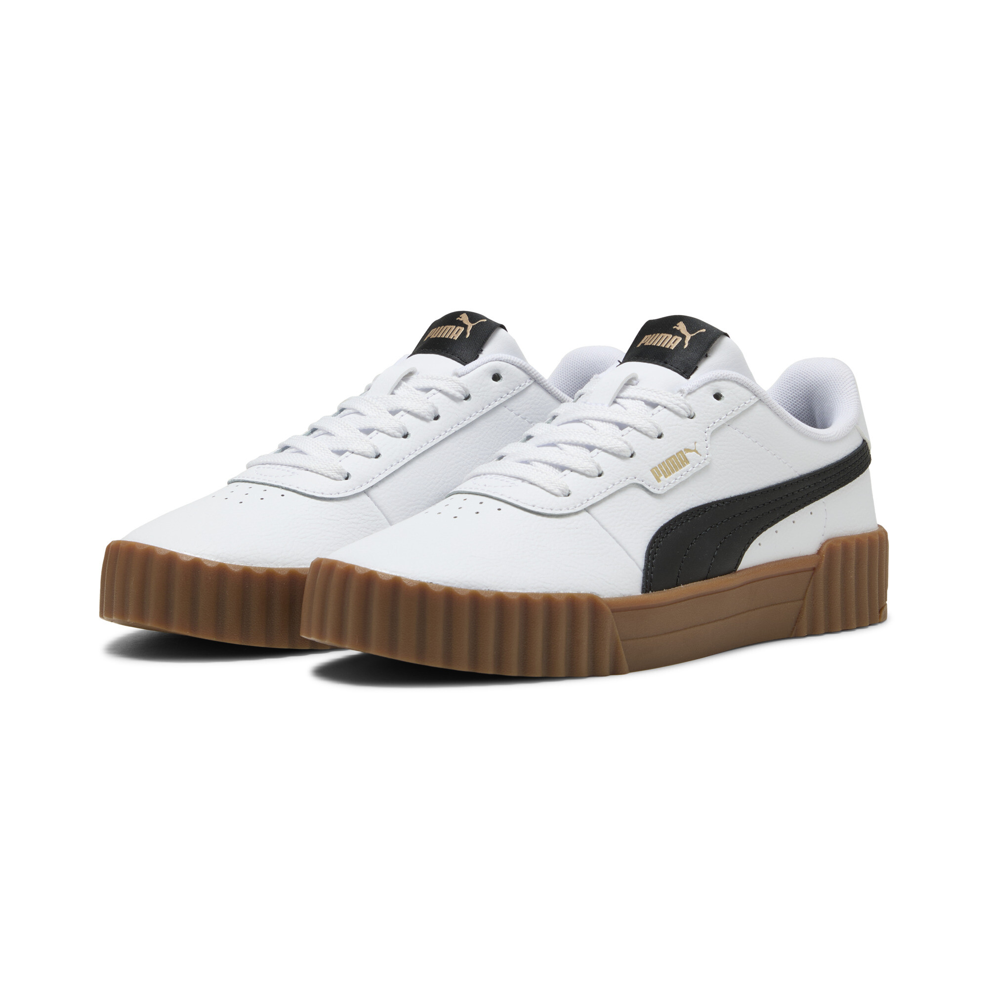 PUMA Carina 3.0 sneakers voor Dames, Zwart/Wit, Maat 39 thumbnail 6