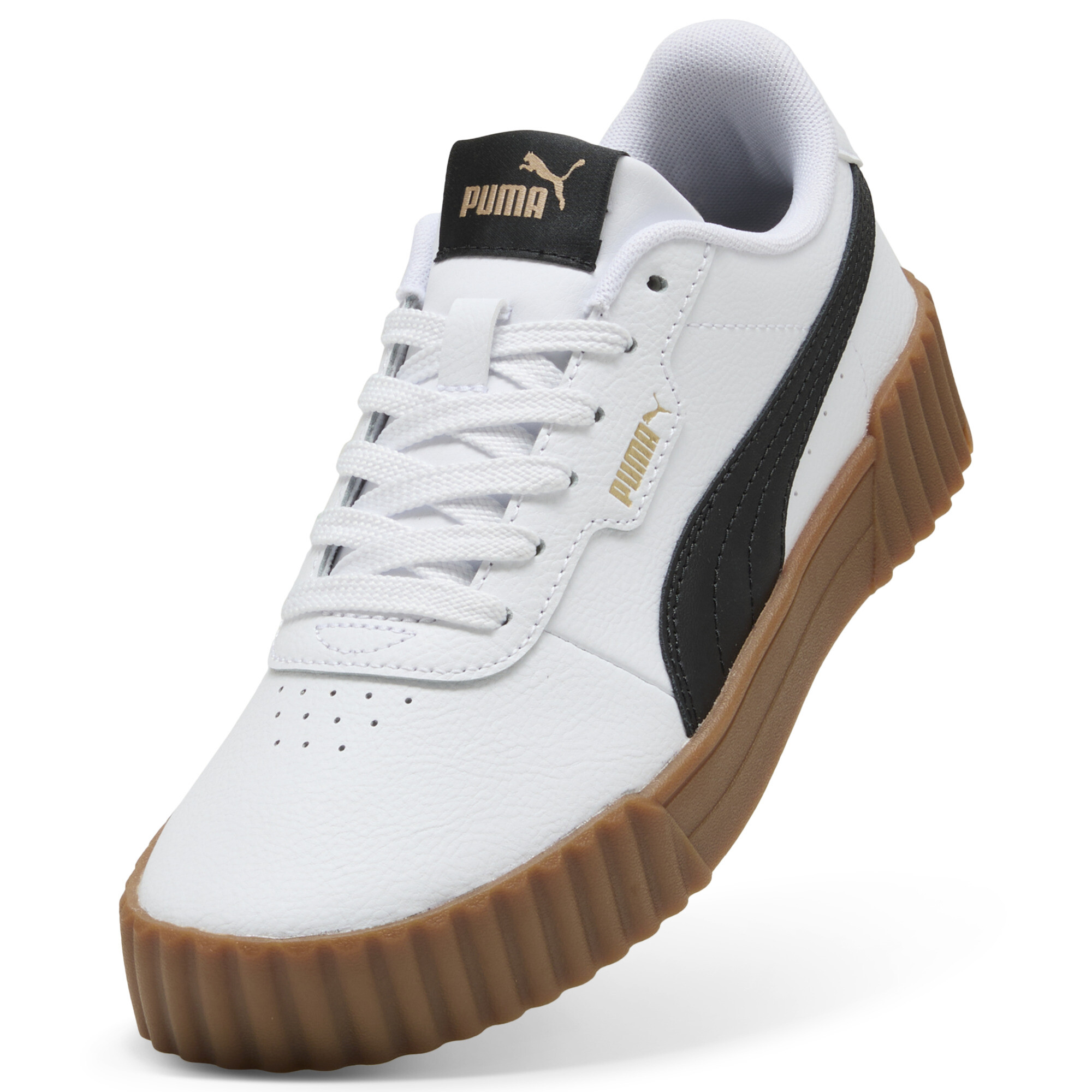 PUMA Carina 3.0 sneakers voor Dames, Zwart/Wit, Maat 39 thumbnail 2