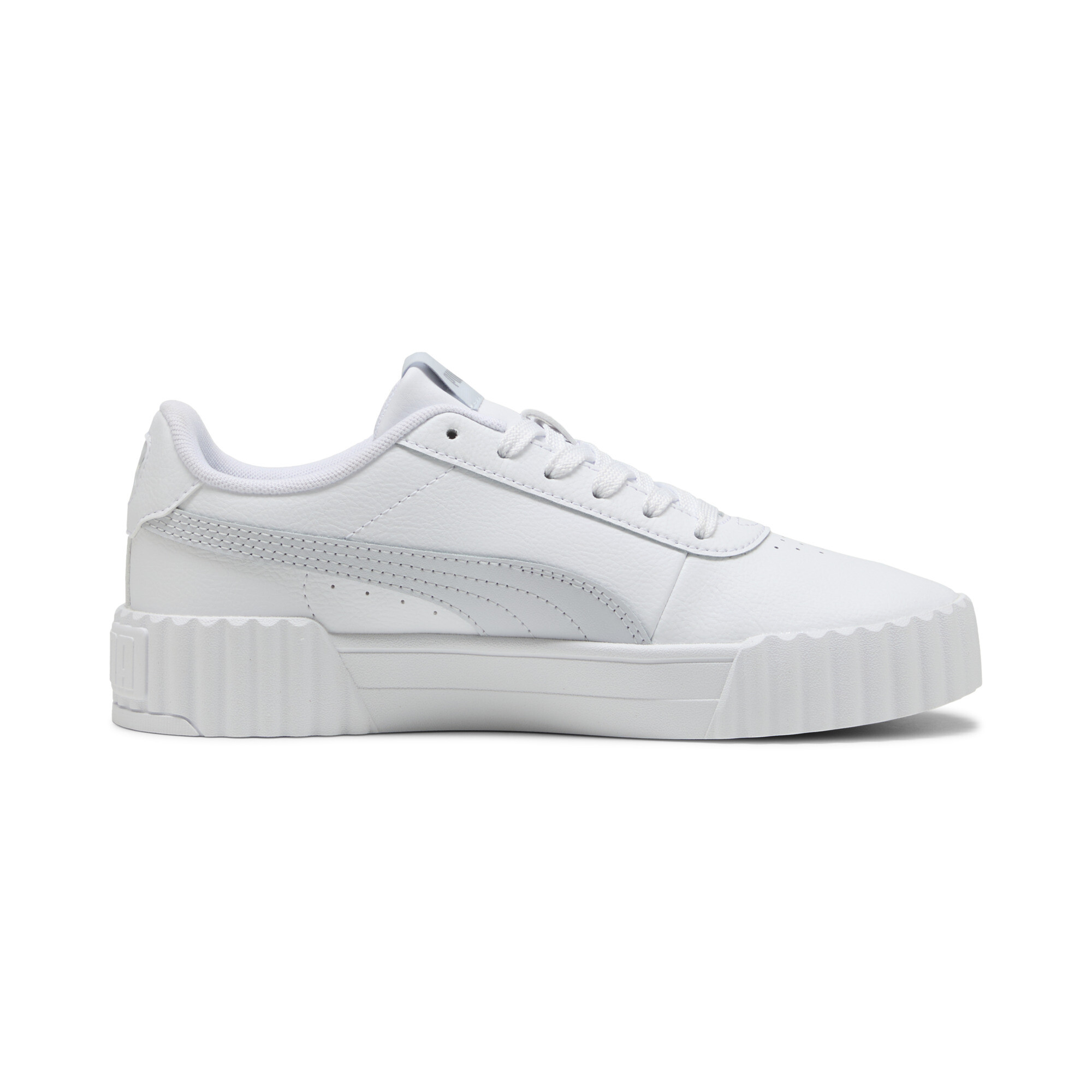 PUMA Carina 3.0 sneakers voor Dames, Wit/Zilver, Maat 40,5 thumbnail 3