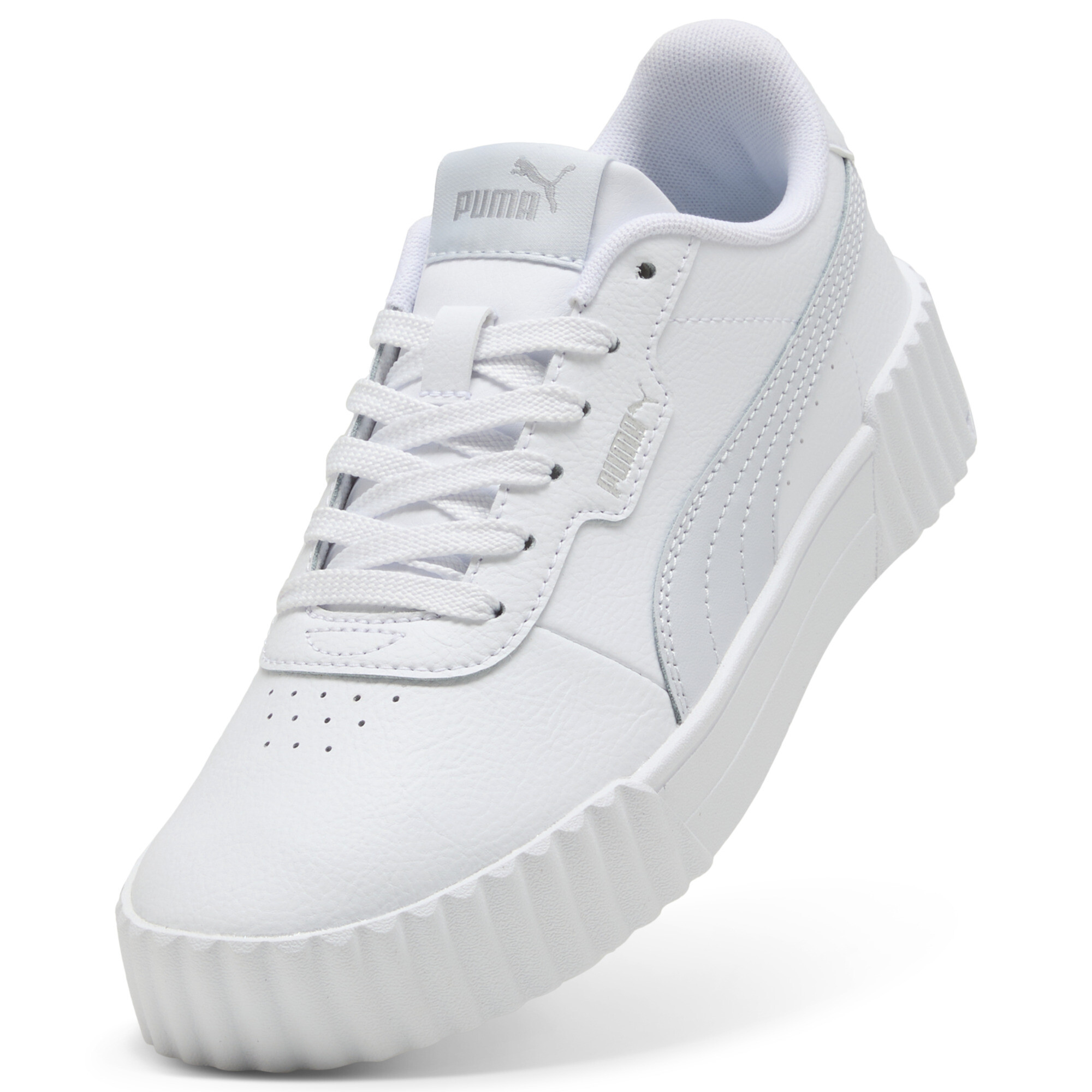 PUMA Carina 3.0 sneakers voor Dames, Wit/Zilver, Maat 40,5 thumbnail 2