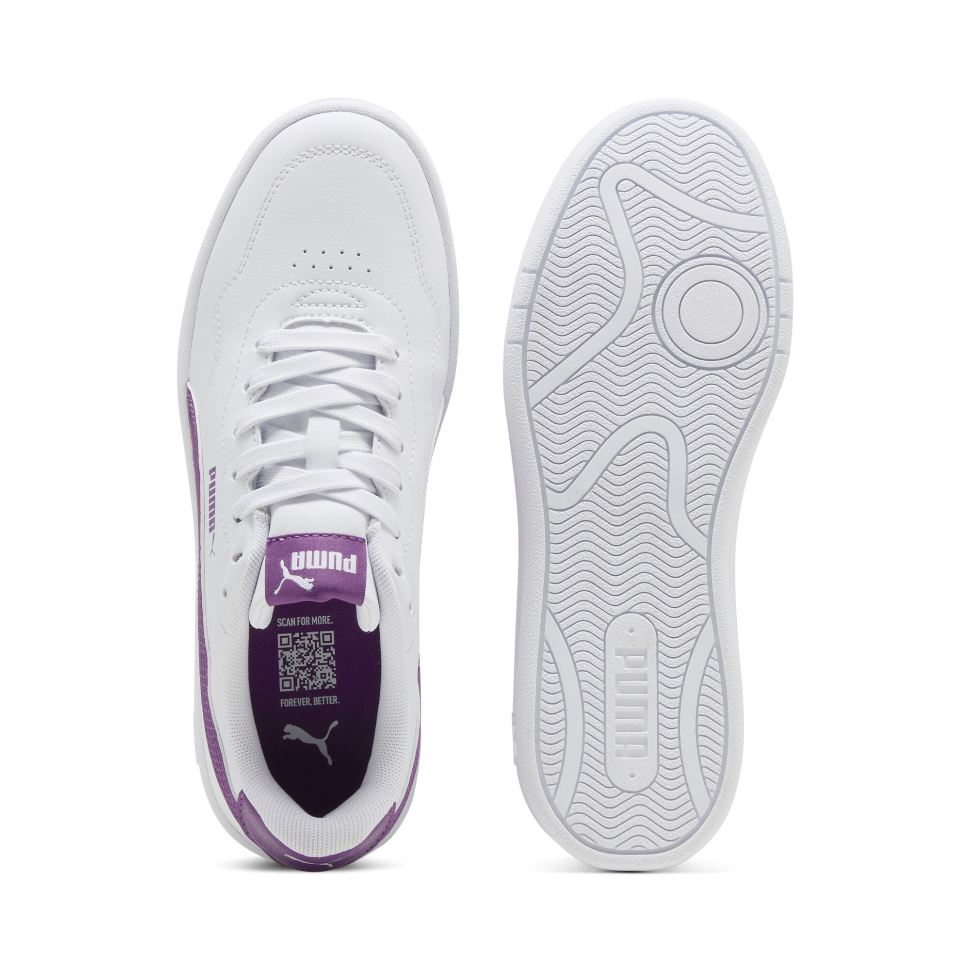 PUMA Court Lally sneakers voor Dames, Wit, Maat 37 thumbnail 4