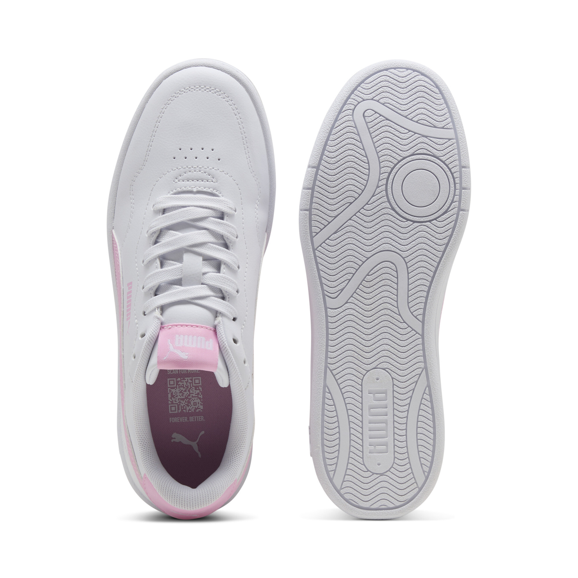 PUMA Court Lally sneakers voor Dames, Roze/Wit, Maat 41 thumbnail 4