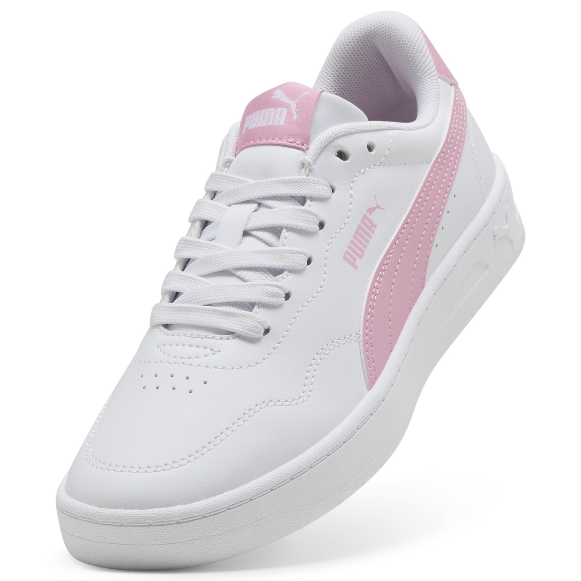 PUMA Court Lally sneakers voor Dames, Roze/Wit, Maat 41 thumbnail 2