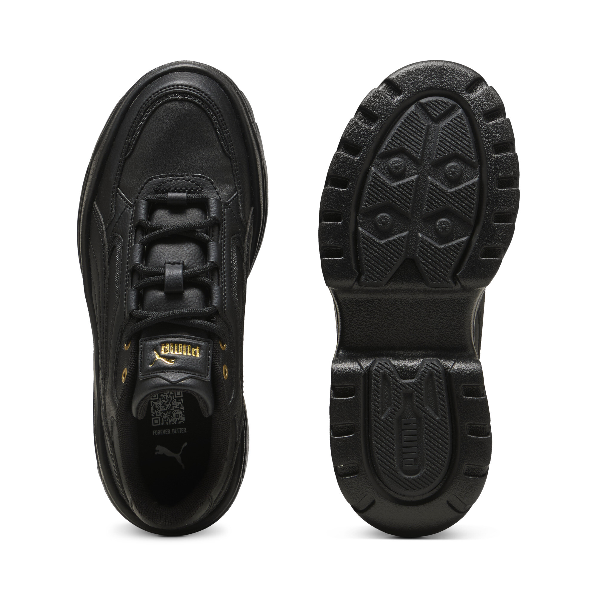 PUMA Karmen X-TRA sneakers voor Dames, Zwart/Goud, Maat 37,5 thumbnail 4