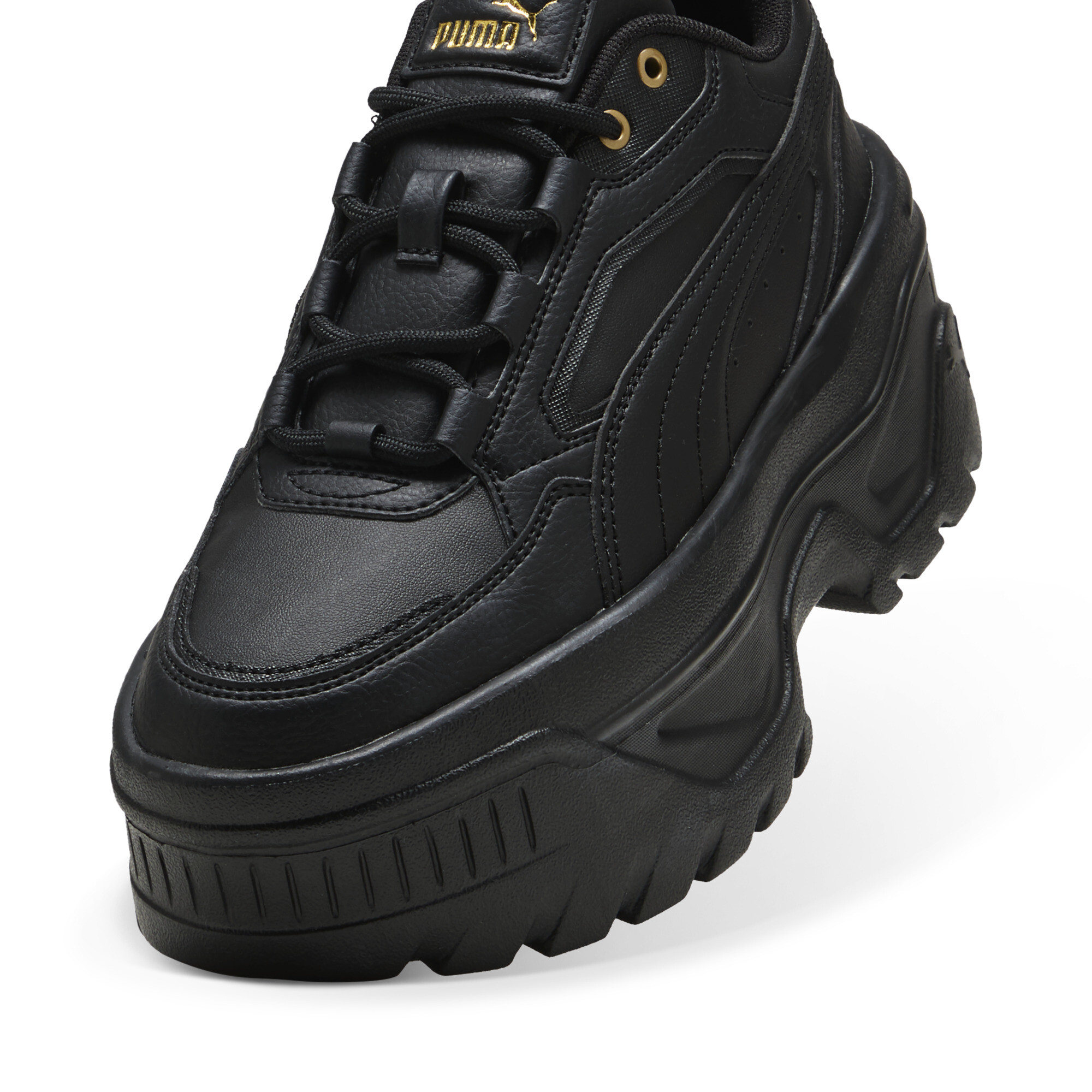 PUMA Karmen X-TRA sneakers voor Dames, Zwart/Goud, Maat 37,5 thumbnail 2