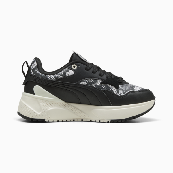 R78 Disrupt Snake Chic Sneakers Women, PUMA Black-PUMA White-Puma Aged Silver, large-ZAF