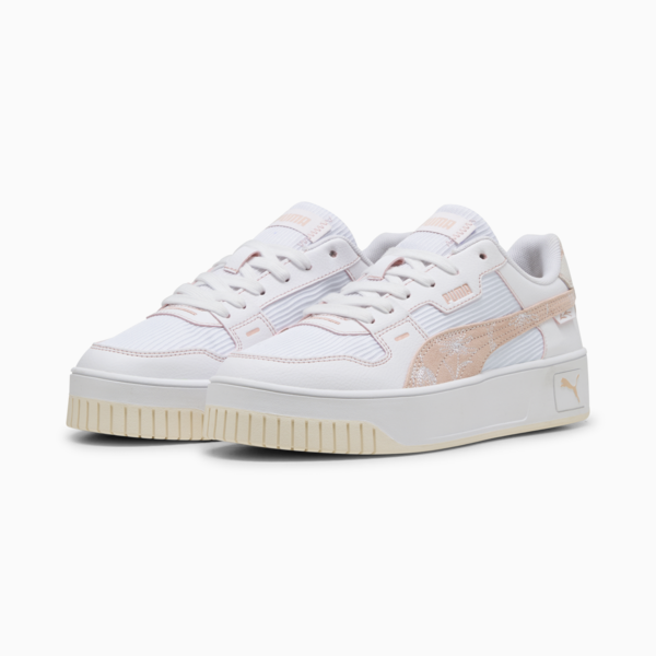 Carina Street Lux Crafted Flowers Sneakers Women, PUMA White-Rose Quartz, large-MEX