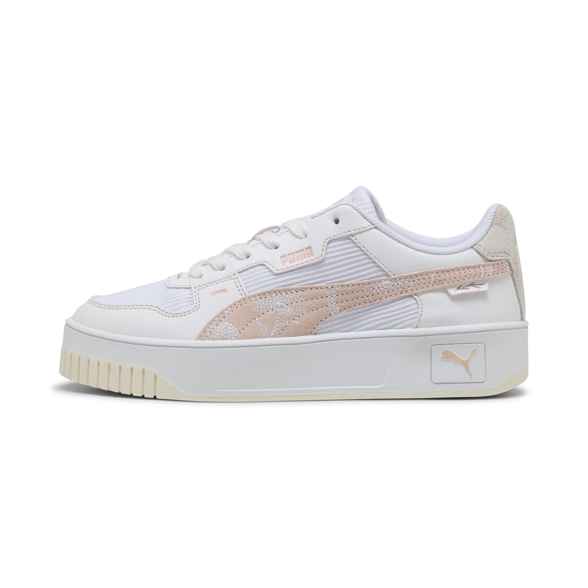 Puma Carina Street Lux Crafted Flowers Sneakers Damen Schuhe | White/Rose Quartz | Größe: 35.5